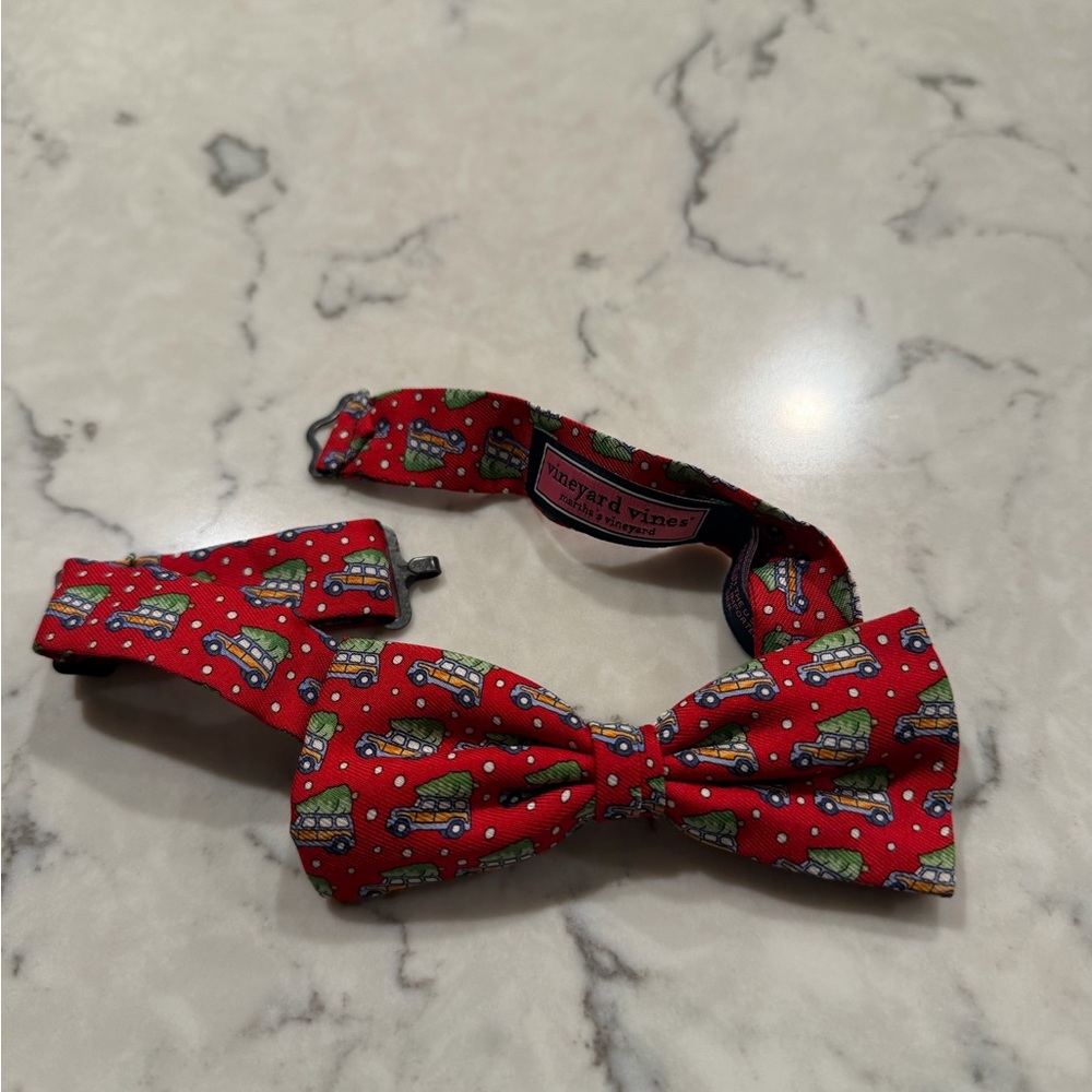 Vineyard Vines Festive Red Kids Bow Tie
